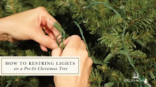 How to Restring Lights on a Prelit Christmas Tree [upl. by Lindsy]