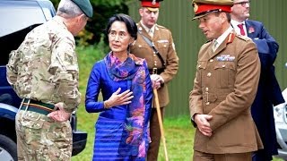 Aung San Suu Kyi Visits Sandhurst  Forces TV [upl. by Ardnahcal476]