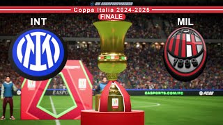 Inter vs Milan quotlautaro Martinez Vs Álvaro Morataquot Finale di Coppa Italia 20242025  FC 25 4K [upl. by Nylehtak]