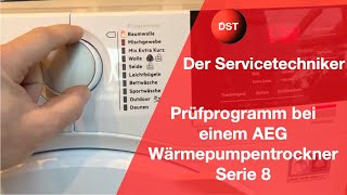 Prüfprogramm bei einem AEG Wärmepumpentrockner Serie 8 [upl. by Lytton698]