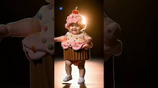 Bebês Fashion FASTFOOD cute cutebaby dance [upl. by Arbrab]