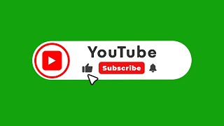 New YouTube Subscribe button green Screen  No Copyright [upl. by Audley990]