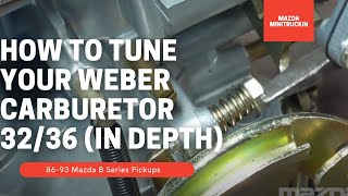 How To Tune Your Weber Carburetor 3236 in depth [upl. by Llehcim]