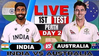 IND VS AUS DAY 2 TEST LIVE 🛑  BOARDER GAWASKAR TROPHY [upl. by Catlin]