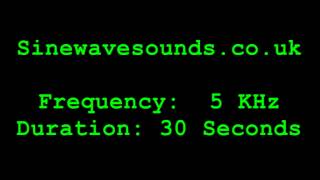 5KHz  5000 Hz Test tone  Sound  Tweeter Test [upl. by Aenotna]