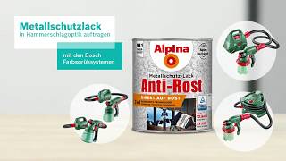 Tutorial Metallschutzlack in Hammerschlagoptik mit dem Farbsprühsystem von Bosch auftragen [upl. by Atsuj]