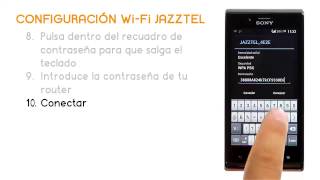 Tutorial SONY XPERIA J  Configuración WiFi Jazztel [upl. by Atenik]