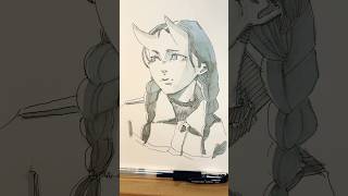 Pen amp Ink Sketch 😈 art artshorts [upl. by Barnet]