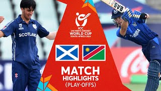 Scotland v Namibia  Match Highlights  U19 CWC 2024 [upl. by Miller86]