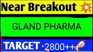 GLAND PHARMA SHARE LATEST NEWS TODAYGLAND PHARMA SHARE ANALYSISGLAND PHARMA SHARE TARGET [upl. by Hocker]