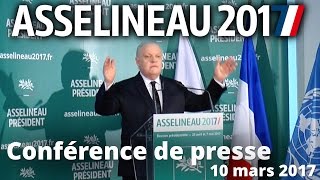 Conférence de presse du 10 mars 2017  Déclaration de candidature de François Asselineau [upl. by Rempe]