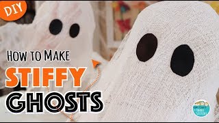 Easy Halloween Decor for Kids  DIY Cheesecloth Ghosts  Mod Podge [upl. by Faus98]