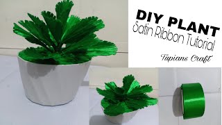 DIY Mini Plant Liquala Grandis Palmhow to make satin ribbon easy [upl. by Atrim]