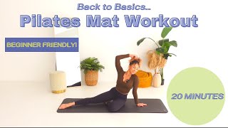 Full Body Pilates Mat Workout 20 Mins and No Equipment Needed Great for All Fitness Levels [upl. by Esorbma]