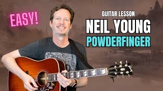 Neil Young  Powderfinger  Guitar Lesson amp Tutorial [upl. by Acsot521]