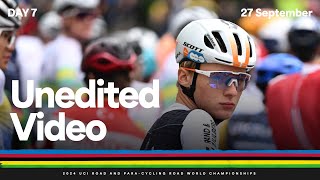 Day 7 Raw Video  2024 UCI Road and Paracycling Road World Championships [upl. by Eicnahc]