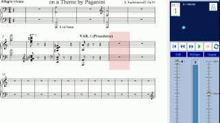 Rachmaninoff Rhapsody on a Theme by Paganini Orchestral accompaniment [upl. by Hiroshi]