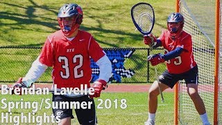 Brendan Lavelle SpringSummer 2018 Lacrosse Highlights [upl. by Acinnod]