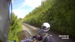 A narrow lane enjoyed by riders on the combined PAM and CAM BBQ ride in Cornwall [upl. by Linet]