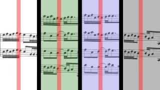 BWV 1046  Brandenburg Concerto No1 Scrolling [upl. by Adnihc]