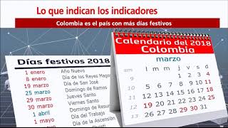 Indicadores Colombia es el país con más días festivos [upl. by Thoma]