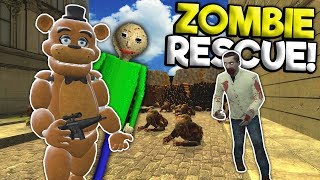 SAVING BALDI FROM THE ZOMBIE APOCALYPSE  Garrys Mod Gameplay  Gmod Multiplayer Fnaf Survival [upl. by Ahon]