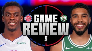 Game Review  Pistons vs Celtics  Game 3 [upl. by Entwistle]