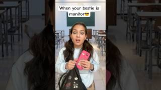 When your bestie is monitor😎 comedy relateable funny cutemonitor class trending viralvideo [upl. by Nnasus]