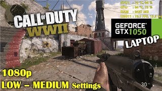 GTX 1050  Call Of Duty WW2  LowMedium settings 1080p [upl. by Barden]