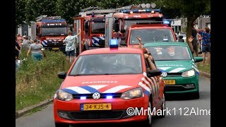 Grote optocht van Brandweer Politie en Amerikaanse hulpdiensten voor 32ste Brandweerdag Almere [upl. by Acnalb]