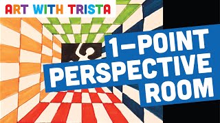 1 Point Perspective Room Step By Step Tutorial  Art With Trista [upl. by Atla]