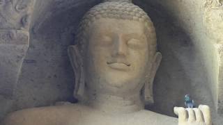 Buddhist sculptures at Kanheri Caves Mumbai India in 4K Ultra HD [upl. by Dustie]