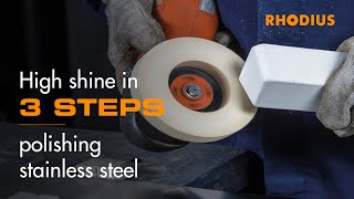 Polishing stainless steel to a highgloss finish with an angle polisher – tips for discs and speed [upl. by Zaob]