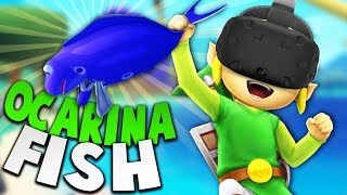 CATCHING AND PLAYING THE LEGENDARY OCARINA FISH  Crazy Fishing VR HTC Vive [upl. by Stinky]