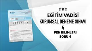 EĞİTİM VADİSİ TYT DENEME SINAVI 4 A KİTAPÇIĞI FEN BİLİMLERİ Soru Çözümleri [upl. by Enniroc370]