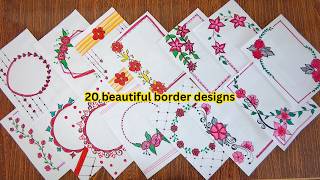 20 BEAUTIFUL BORDER DESIGNSPROJECT WORK DESIGNSA4 SHEETFILEFRONT PAGE DESIGN FOR SCHOOL PROJECTS [upl. by Macdonell309]