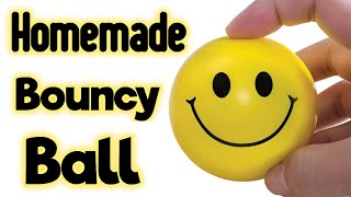 How to make bouncy ball at home 🤓🌈 homemade smiley bouncy ball homemade crazy balleasy diy crafts [upl. by Dardani716]