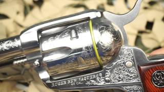 Ruger New Vaquero Engraved 45LC Cowboy Action Stainless Revolver Overview  New World Ordnance [upl. by Edniya]