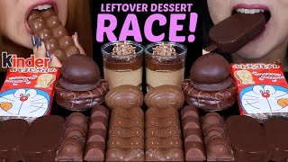 ASMR LEFTOVER DESSERT RACE FERRERO ROCHER MOUSSE CAKE CADBURY CREME EGG BUBBLY CHOCOLATE BAR 먹방 [upl. by Anigriv632]