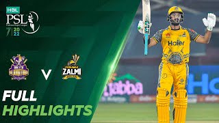 Full Highlights  Quetta Gladiators vs Peshawar Zalmi  Match 2  HBL PSL 7  ML2T [upl. by Enella696]