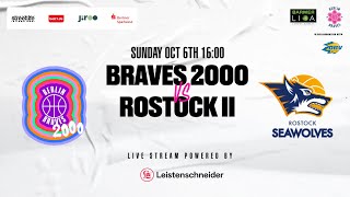 Berlin Braves 2000 vs Rostock Seawolves Academy GW2  BARMER 2 Basketball Bundesliga ProB Nord [upl. by Suiraj]