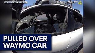 Driverless Waymo pulled over by Phoenix Police [upl. by Davina501]