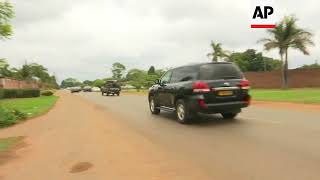 Military motorcade travels through Harare [upl. by Votaw]