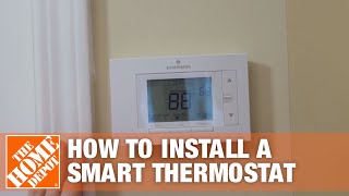 How to Install a Smart Home WiFi Thermostat  The Home Depot [upl. by Brianna]