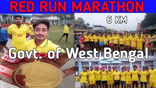 Red Run Marathon held at Gopalnagar by Govt of West Bengalmarathon running run westbengal 5km [upl. by Etiuqram439]