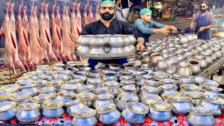 Famous Afghani Chainaki Mutton Recipe  Delicious Mutton Stew Making In Pots Over The Coals [upl. by Aenneea129]