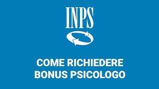 Come richiedere il BONUS Psicologo INPS 2022 [upl. by Juieta9]