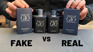 Fake vs Real Armani Acqua di Giò Profondo Perfume [upl. by Letniuq]