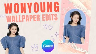 Wonyoung IVE  Poster Canva Aesthetic  Canva Tutorial Easy Edits for Beginners  Simple Wallpaper [upl. by Stiles]