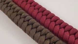 Fishtail Paracord Armband  Walnut Brown amp Burgundy [upl. by Razaele776]